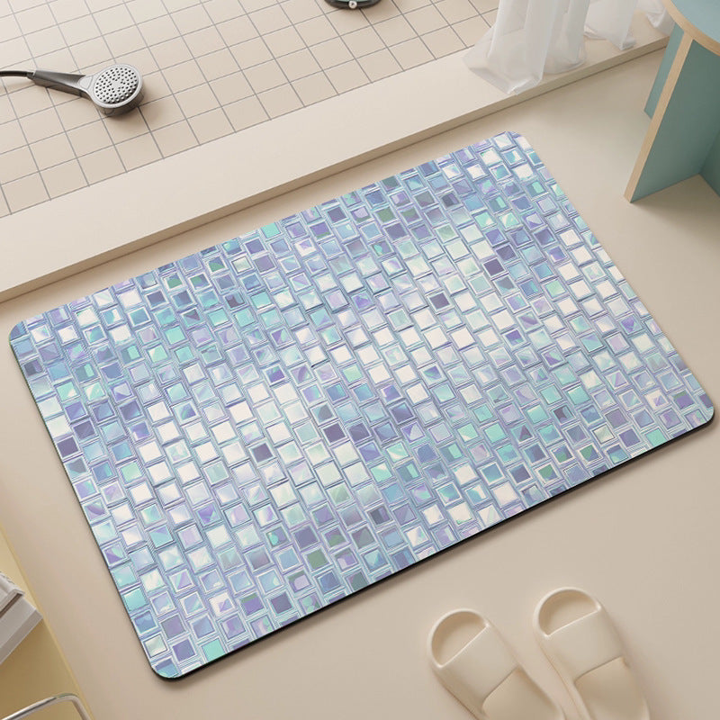 Luxurious Mosaic Design Bathroom Mat Kalsten