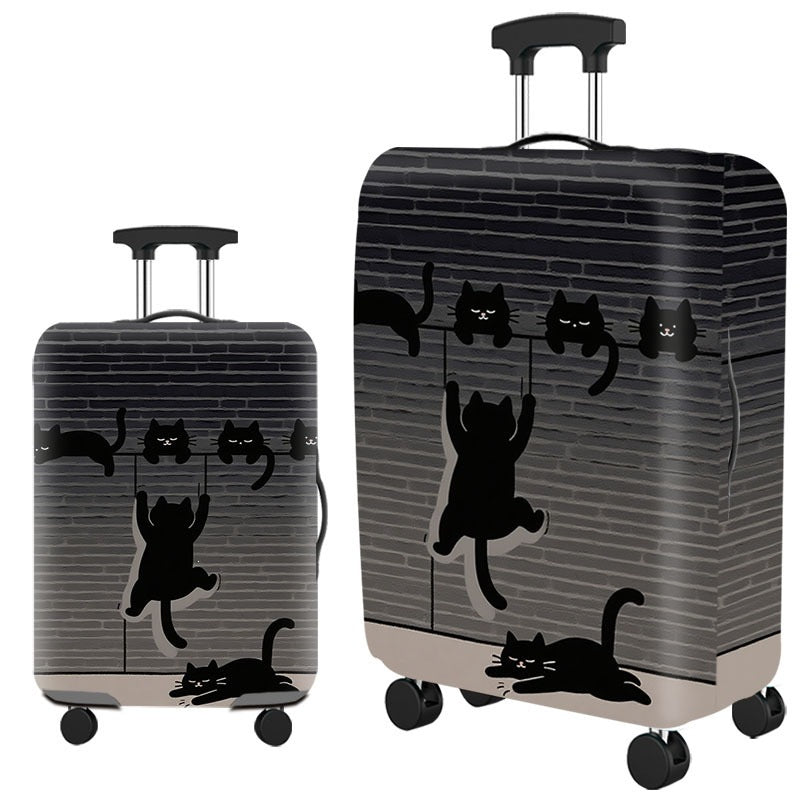Artistic Cat-Themed Hard Shell Suitcase Kalsten