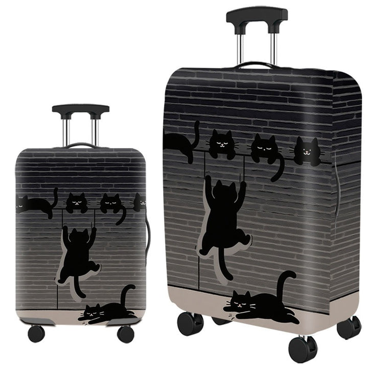 Artistic Cat-Themed Hard Shell Suitcase Kalsten