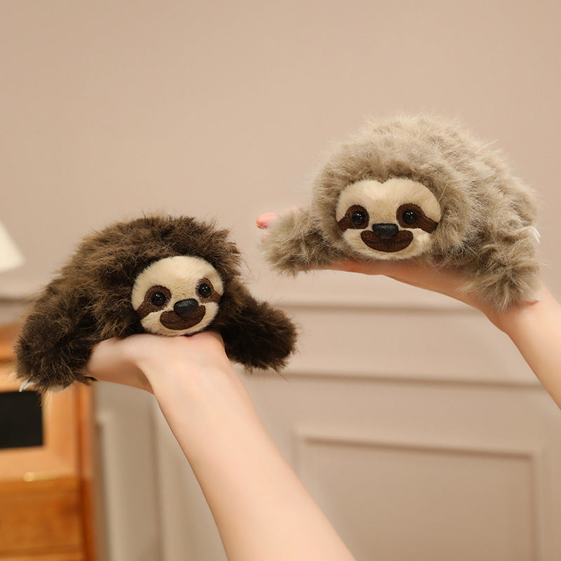 Lifelike Lying Sloth Plush Cushion Toy with Ultra-Soft Faux Fur and Cuddly Filling Kalsten