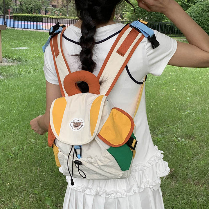 Colorful Patchwork Backpack Kalsten