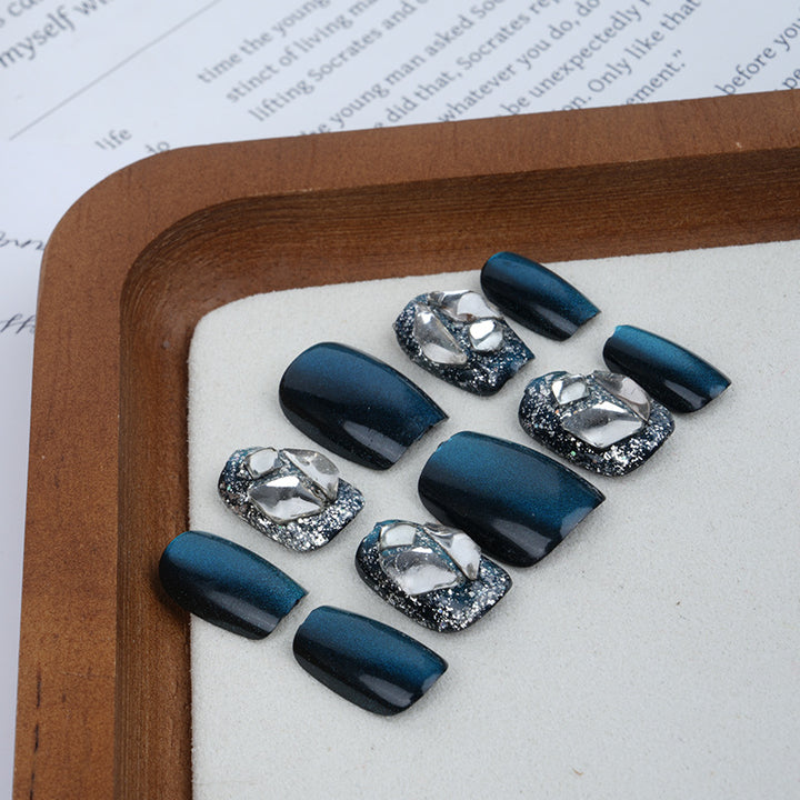 Premium Rhinestone-Studded Press-On Nail Set Kalsten