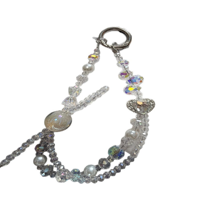 Beaded Heart Charm Keychain Kalsten