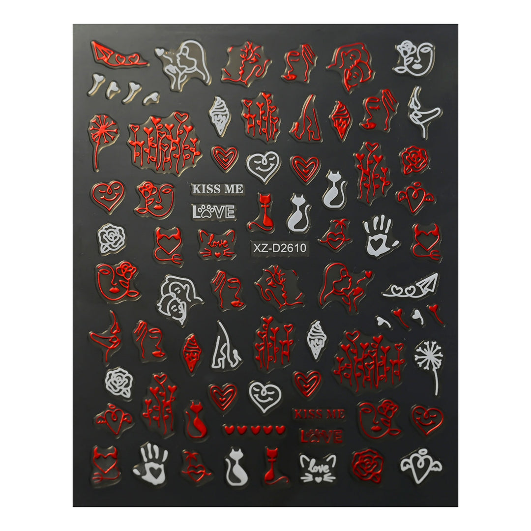 Cute Love-Themed Nail Art Charms