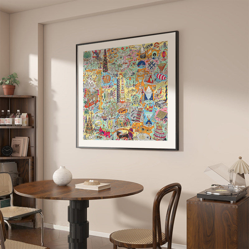 Architectural Sketch Wall Art for Interiors
