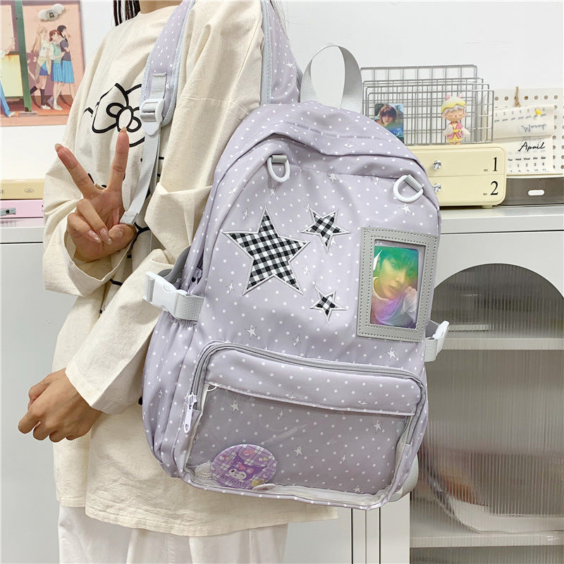 Fun and Stylish Star-Embellished Backpack Kalsten