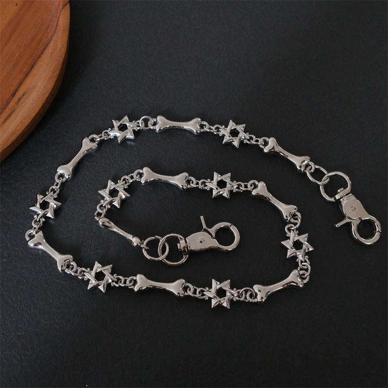 Elegant necklace with cross and bone pendants Kalsten