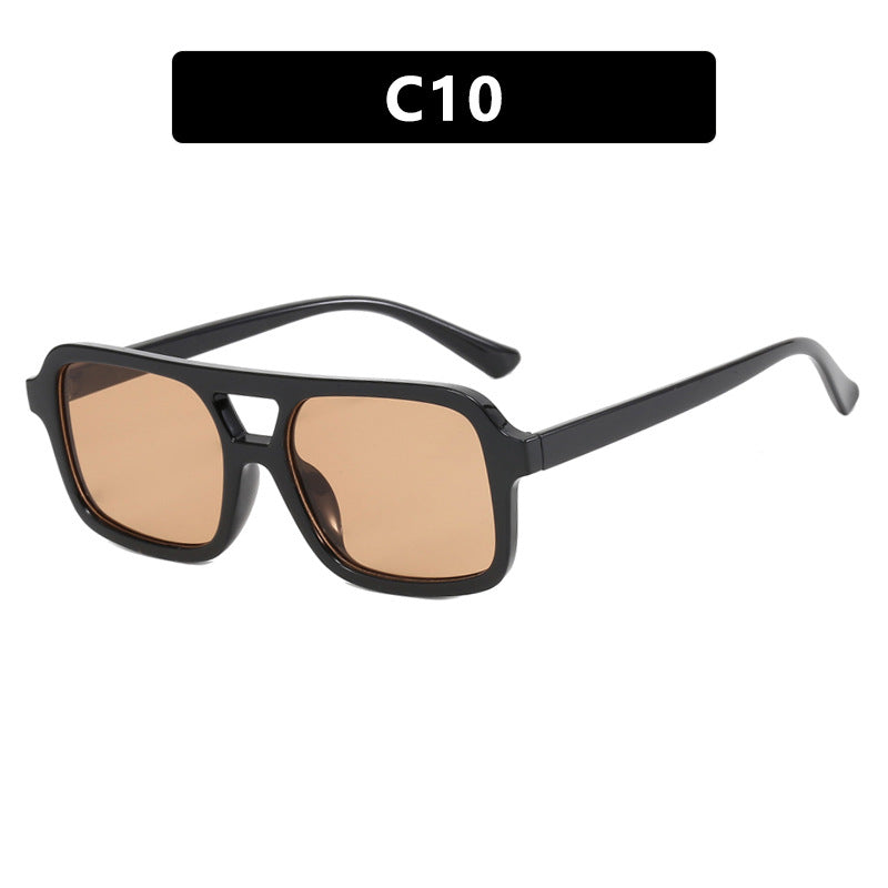 Women's modern square sunglasses with protective UV filter and transparent frame Kalsten