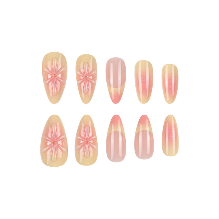 Decorative Floral Press-On Nail Extensions Kalsten