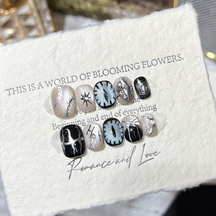 Artistic Themed Press-On Nail Art Kalsten