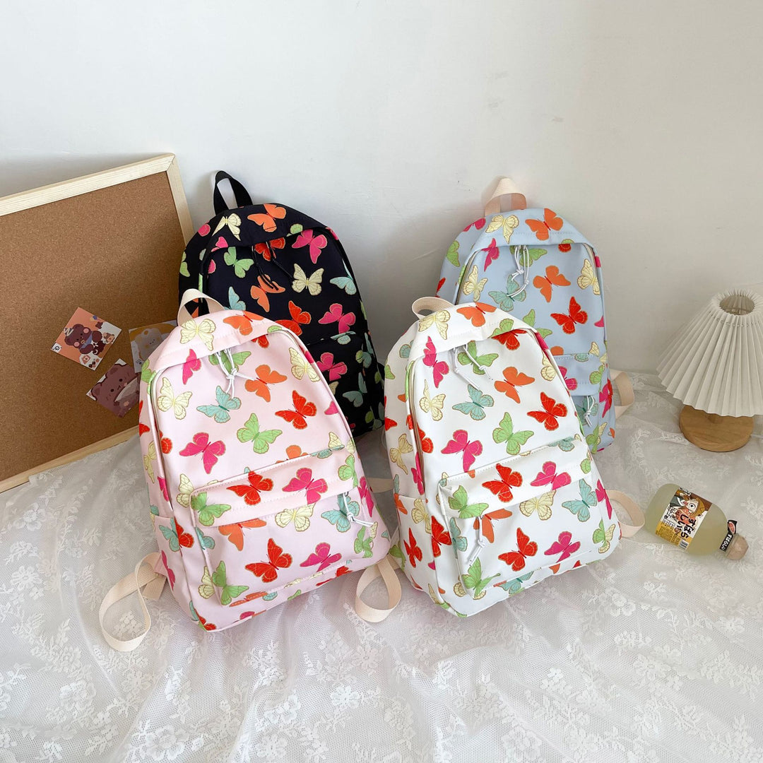 Vibrant Butterfly Patterned Backpack Kalsten