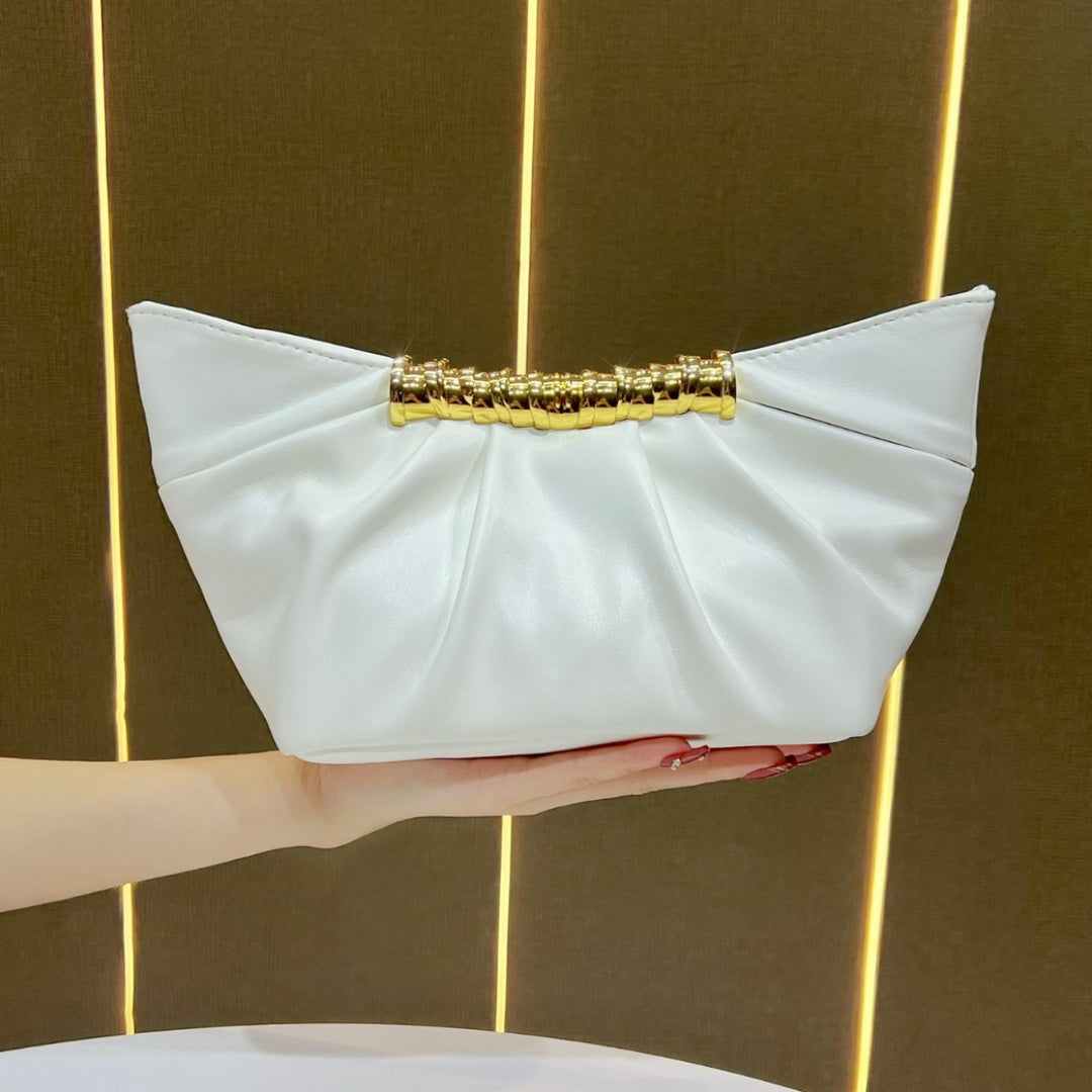 Stylish Pleated Handheld Handbag