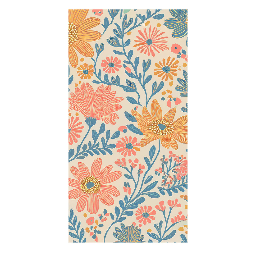 Oversized Microfiber Beach Towel With Retro Daisy Pattern And Quick-Dry Lightweight Weave