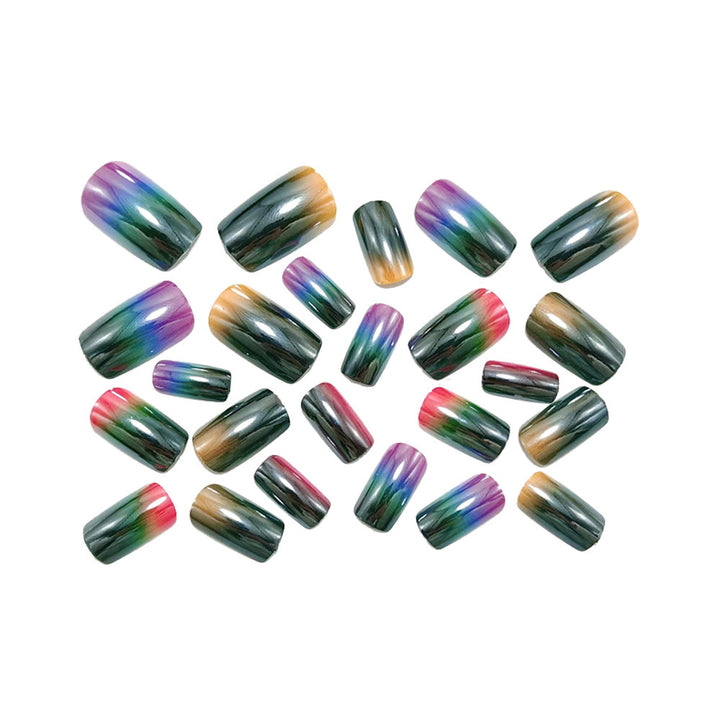 Acrylic Nail Set with High Gloss Metallic Finish Kalsten