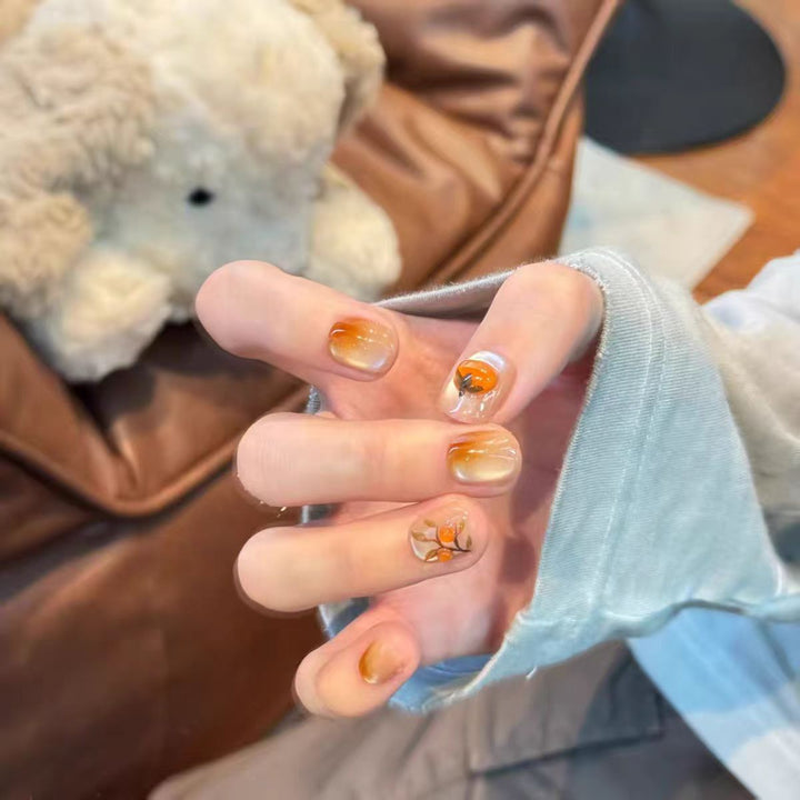 Artistic Floral Press-On Nail Design Kalsten
