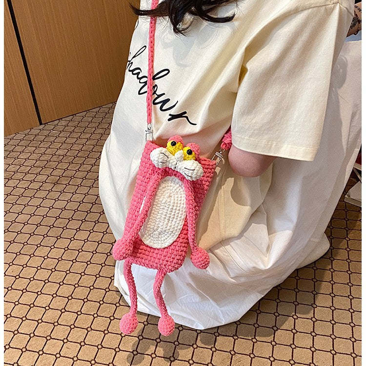 Crochet Animal-Themed Crossbody Bag