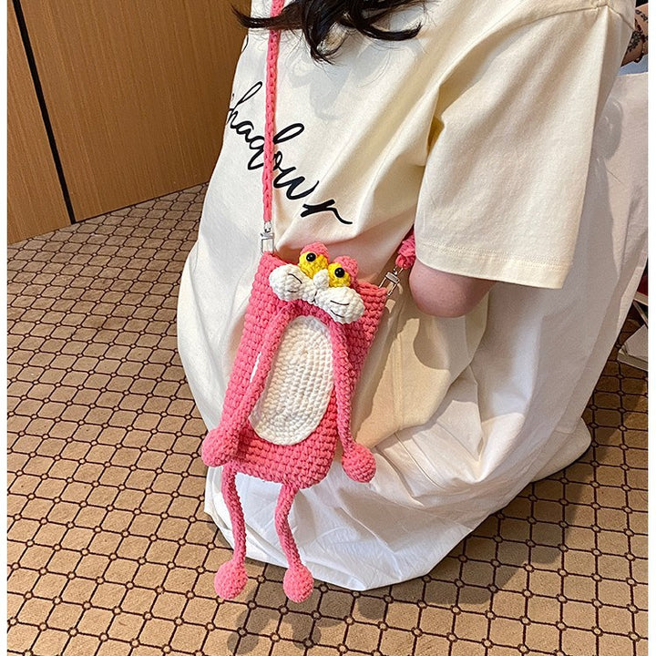 Crochet Animal-Themed Crossbody Bag