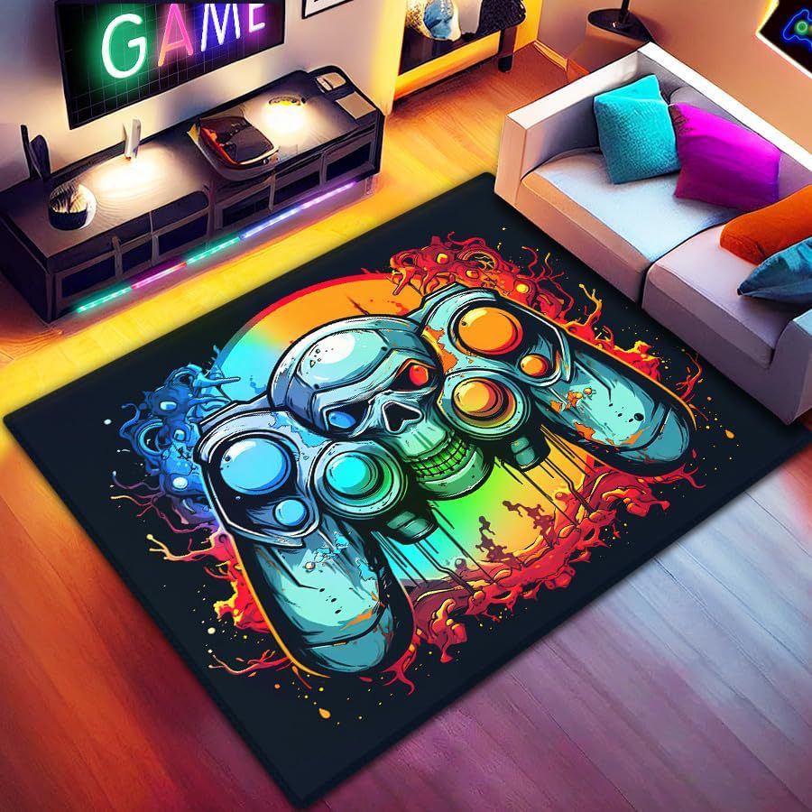 Gaming Controller-Themed Area Rug Kalsten