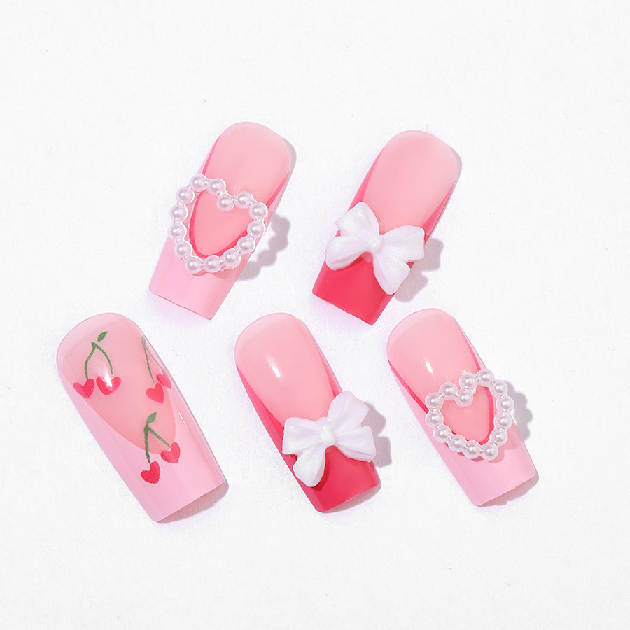 False Nails Set with Romantic Designs Kalsten