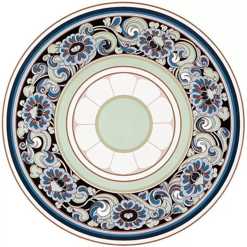 Circular Vintage Floral Area Rug Kalsten