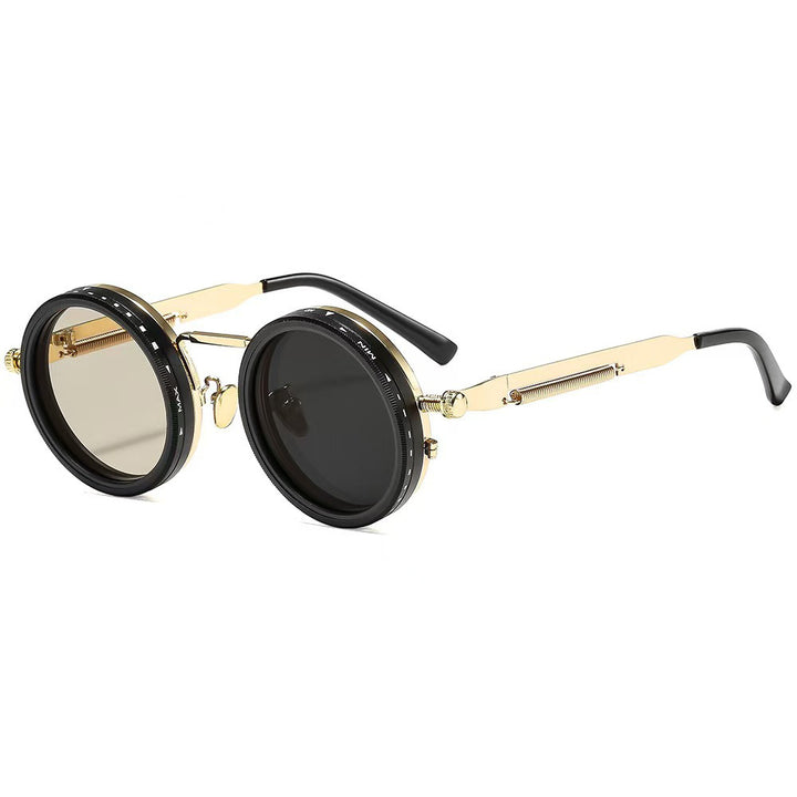 Ladies vintage inspired round sunglasses with unique frame Kalsten