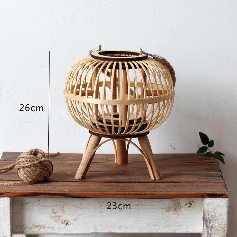 Stylish hanging lamp made of natural material Kalsten