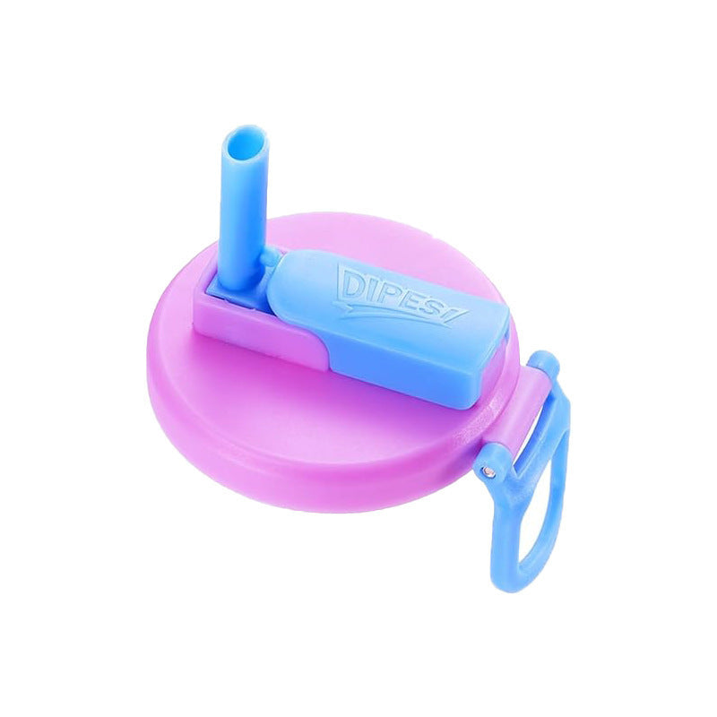Universal Insulated Bottle Replacement Flip Straw Lid With Locking Carry Loop