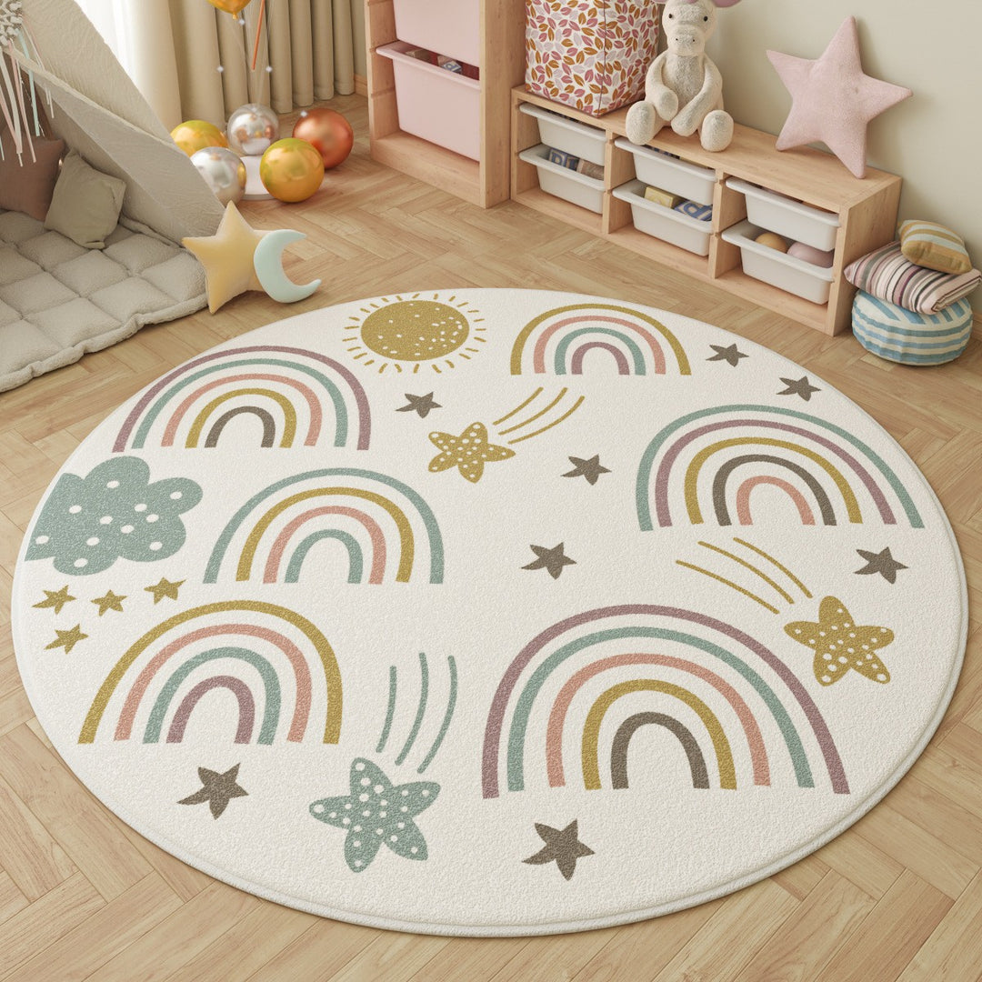 Playful Inspirational Round Area Rug Kalsten