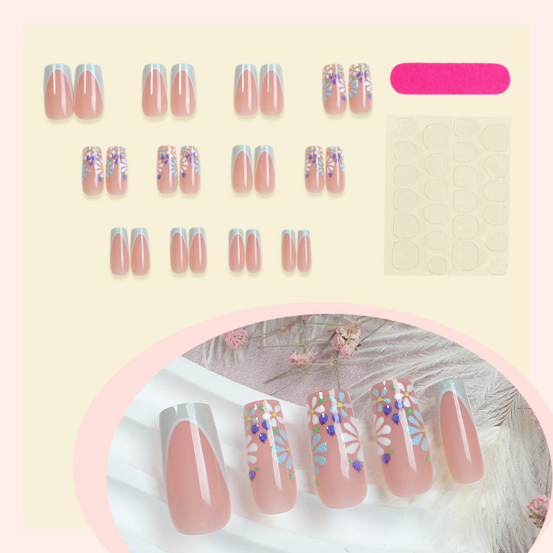 Creative nail art set with floral and shiny accents Kalsten