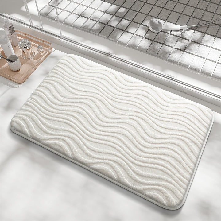 Abstract Wave Pattern Bathroom Mat Kalsten