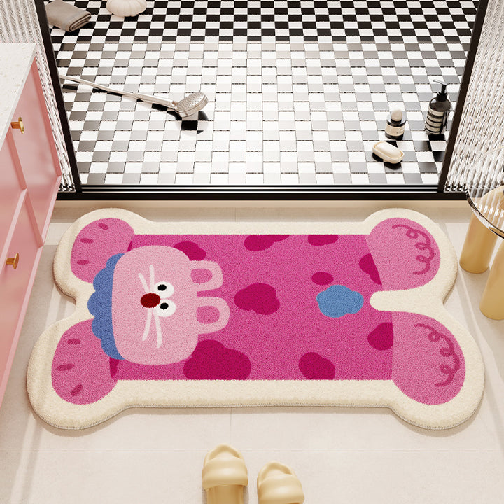Cartoon Animal-Themed Bath Mat Kalsten