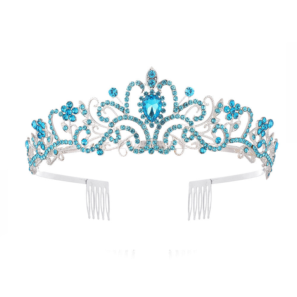 Ladies Sparkling Crystal Tiara with Filigree Design Kalsten