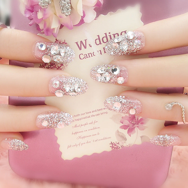 Decorative Floral Embellished Press-On Nail Set