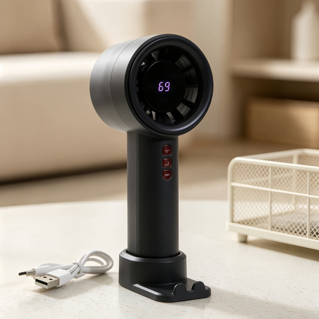Women's portable high-speed fan with digital temperature display Kalsten