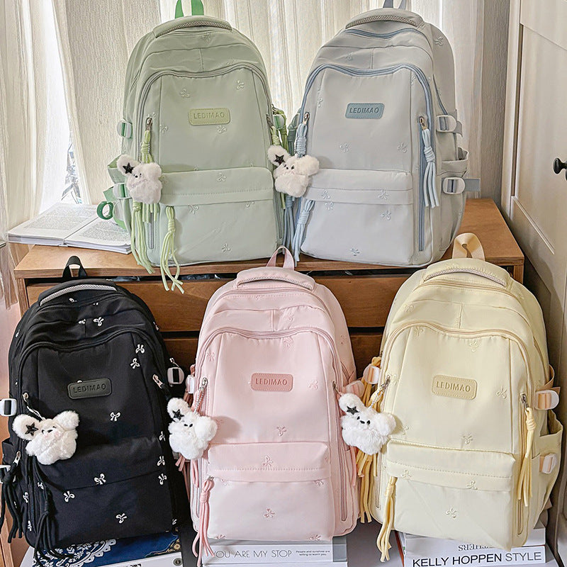 Stylish Multi-Pocket Backpack with Charm Kalsten