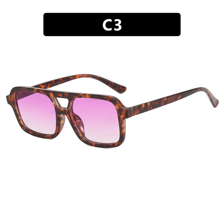Women's modern square sunglasses with protective UV filter and transparent frame Kalsten