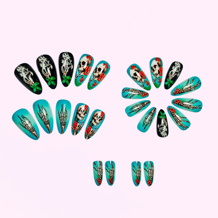 Artistic Skeleton Nail Art