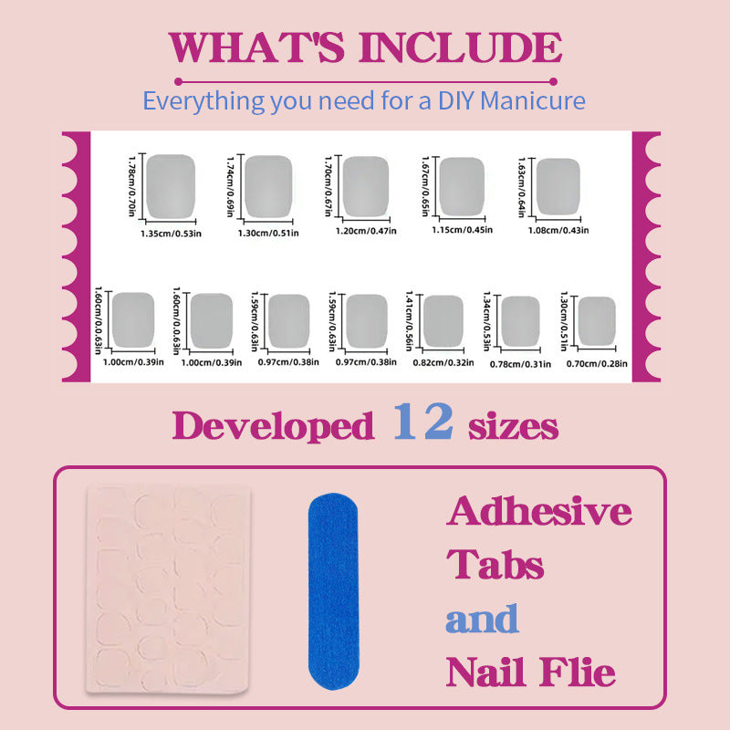 Artificial nail set with colorful marble designs Kalsten