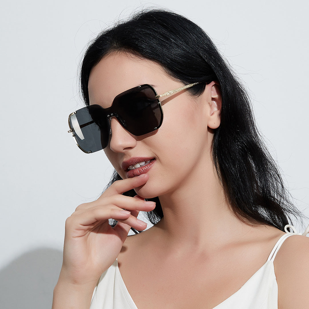 Women large stylish sun protection glasses Kalsten