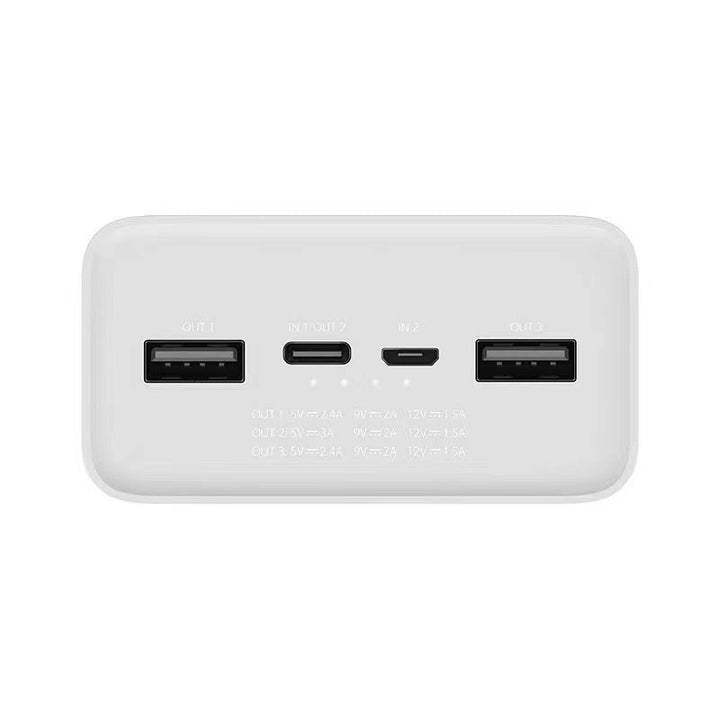 High-capacity USB-C portable power bank with dual USB-A fast-charge ports and LED indicators Kalsten