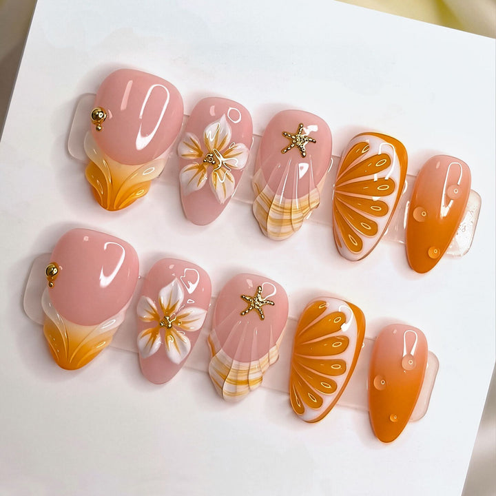 Tropical Fruit-Inspired Press-On Nail Set