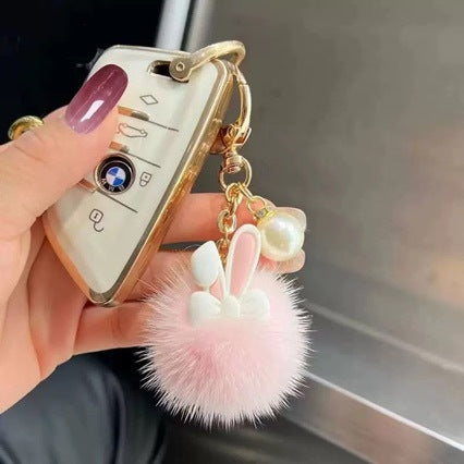 WoCute Bunny Pom Pom Keychain Kalsten