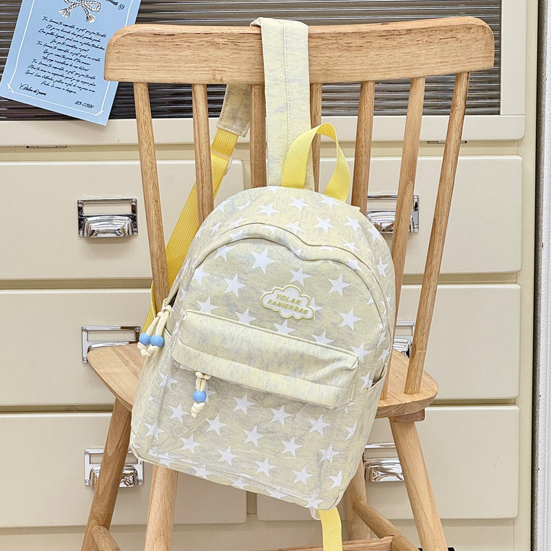 Transparent Window Star-Print Backpack Kalsten