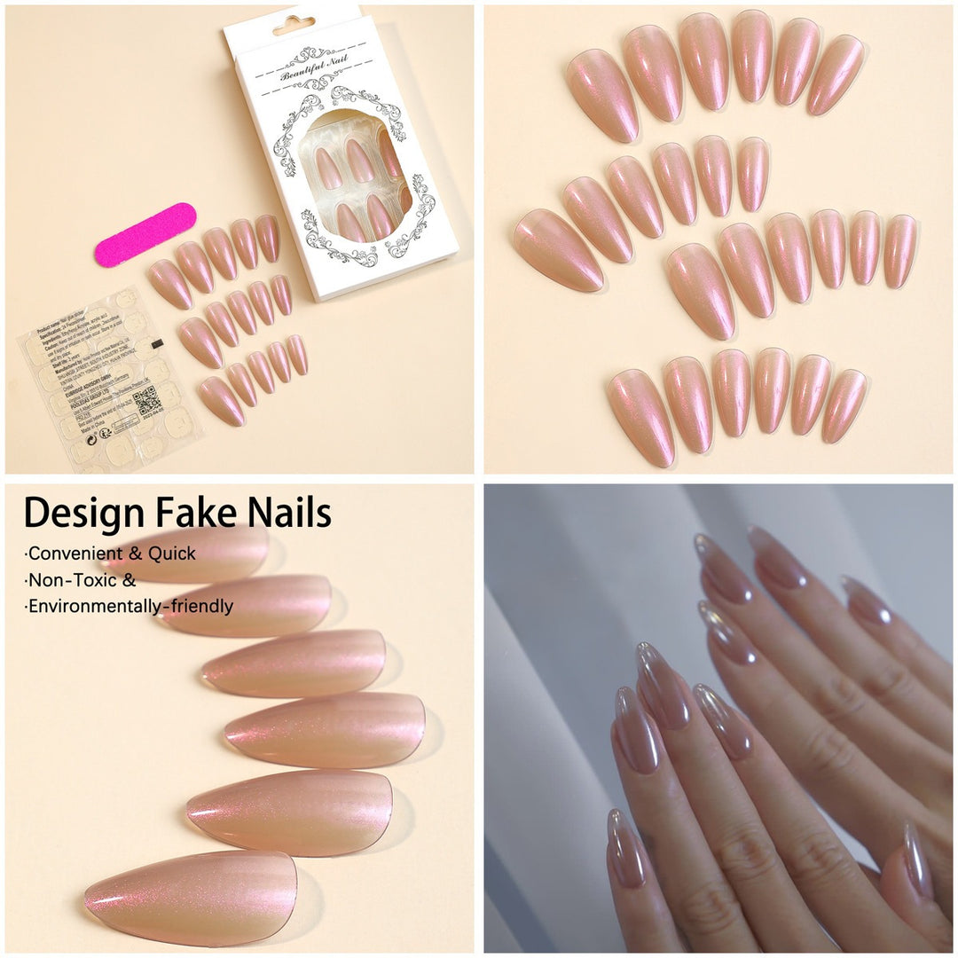 Artificial nail set with elegant stiletto tips and matte finish Kalsten