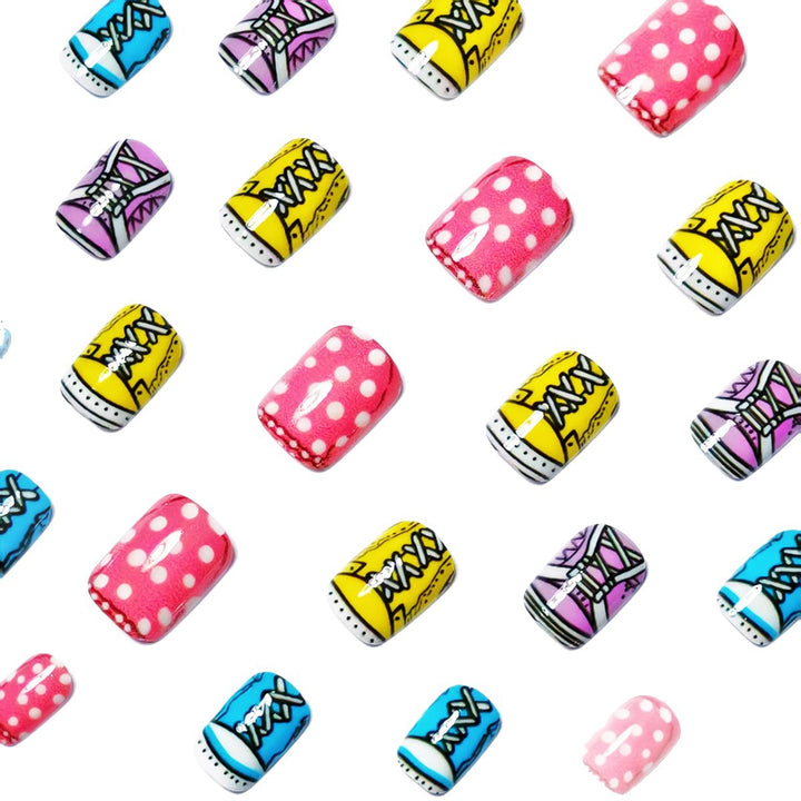 Fun Sneaker-Themed Nail Art Kalsten