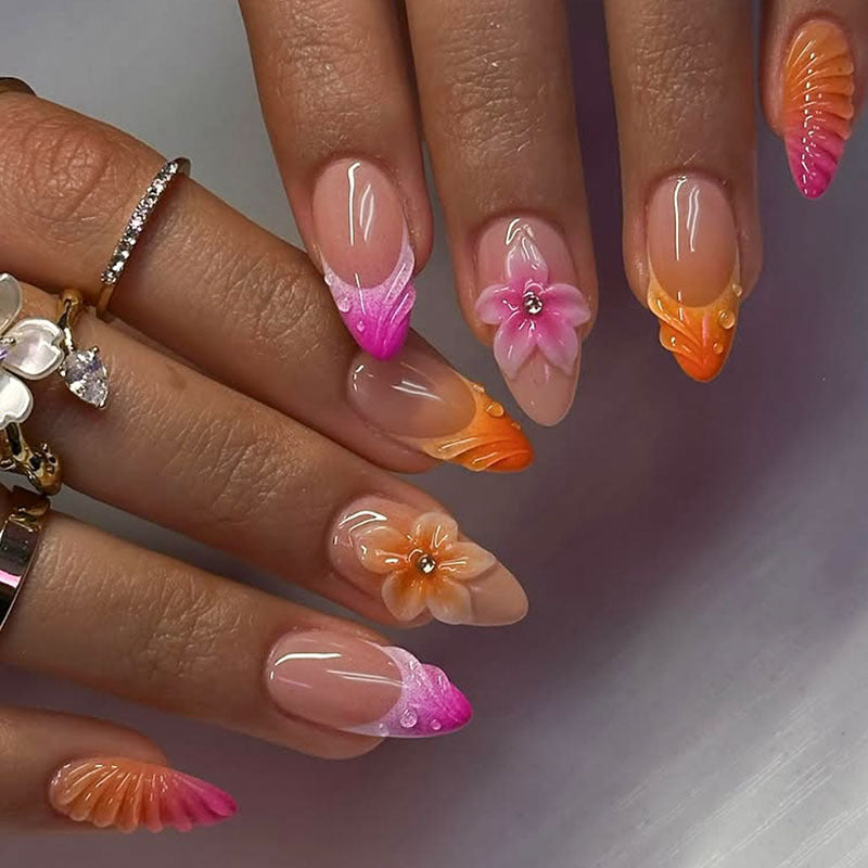Artistic Floral Nail Art