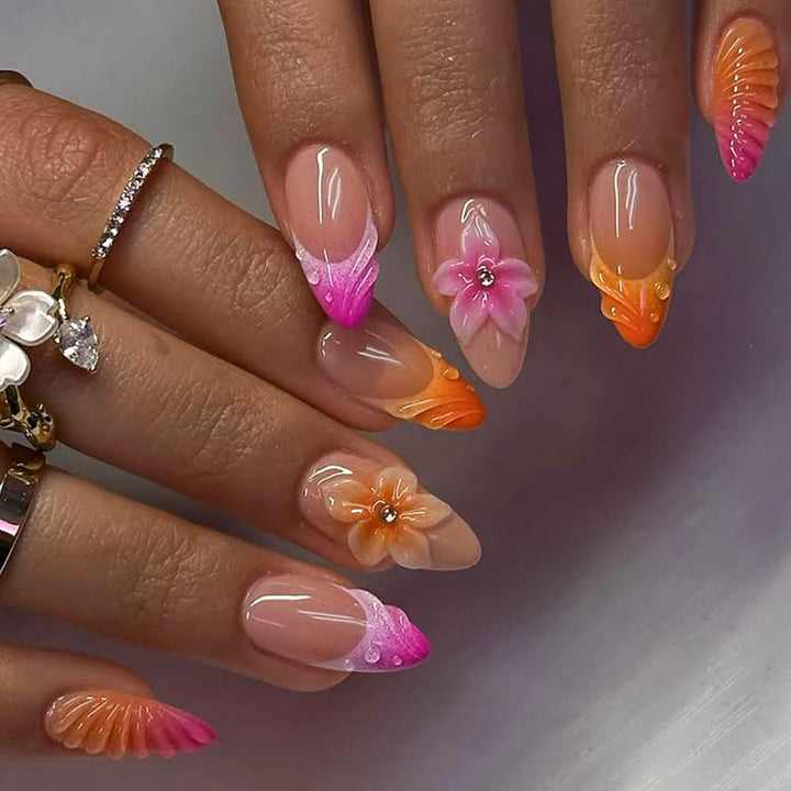 Artistic Floral Nail Art