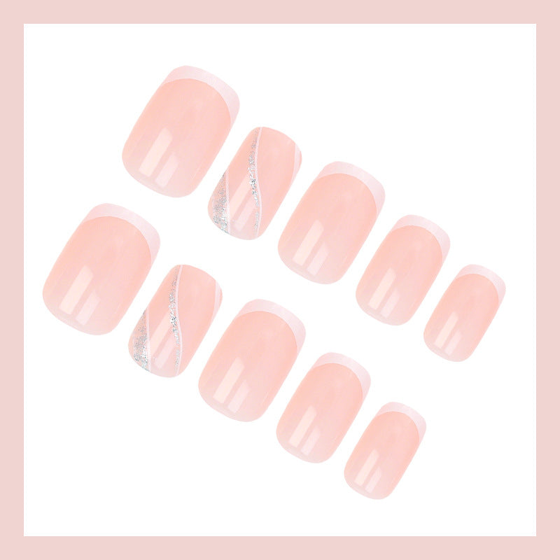 Acrylic Nails Set in Elegant French Design Kalsten