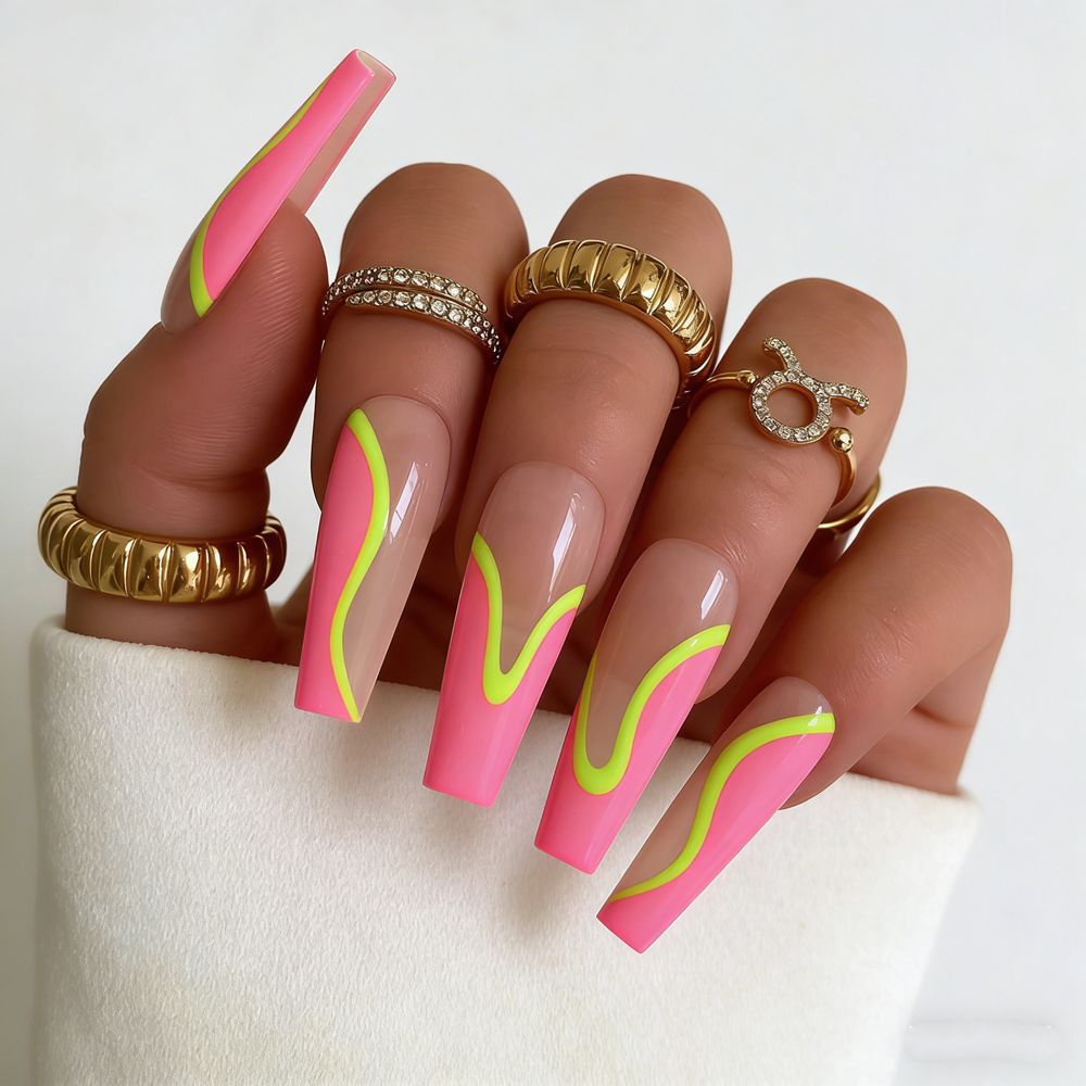 Artistic Gradient Press-On Nail Tips