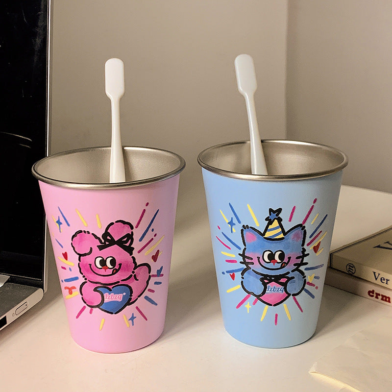 Insulated mug with cheerful bear motif Kalsten